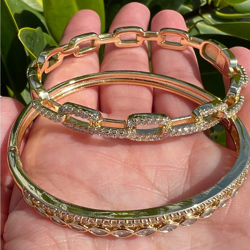 Cz Link Bangle - image 2